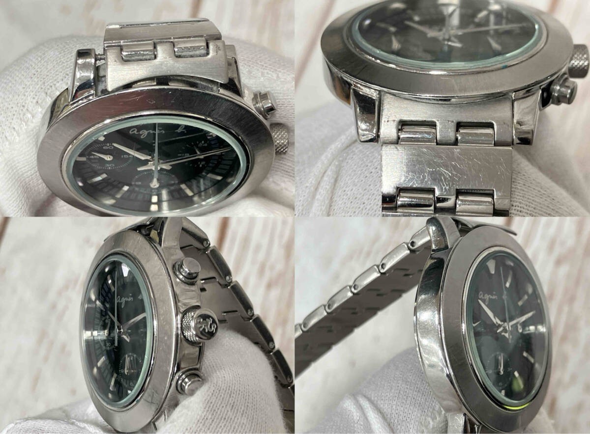 agnes b GIVE LOVE 7T11 0AN0 Watch Timepiece Authentic Vintage