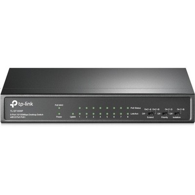 TP-Link 9 Port 10/100Mbps 8 PoE+ 1.8Gbps Desktop Switch TLSF1009P