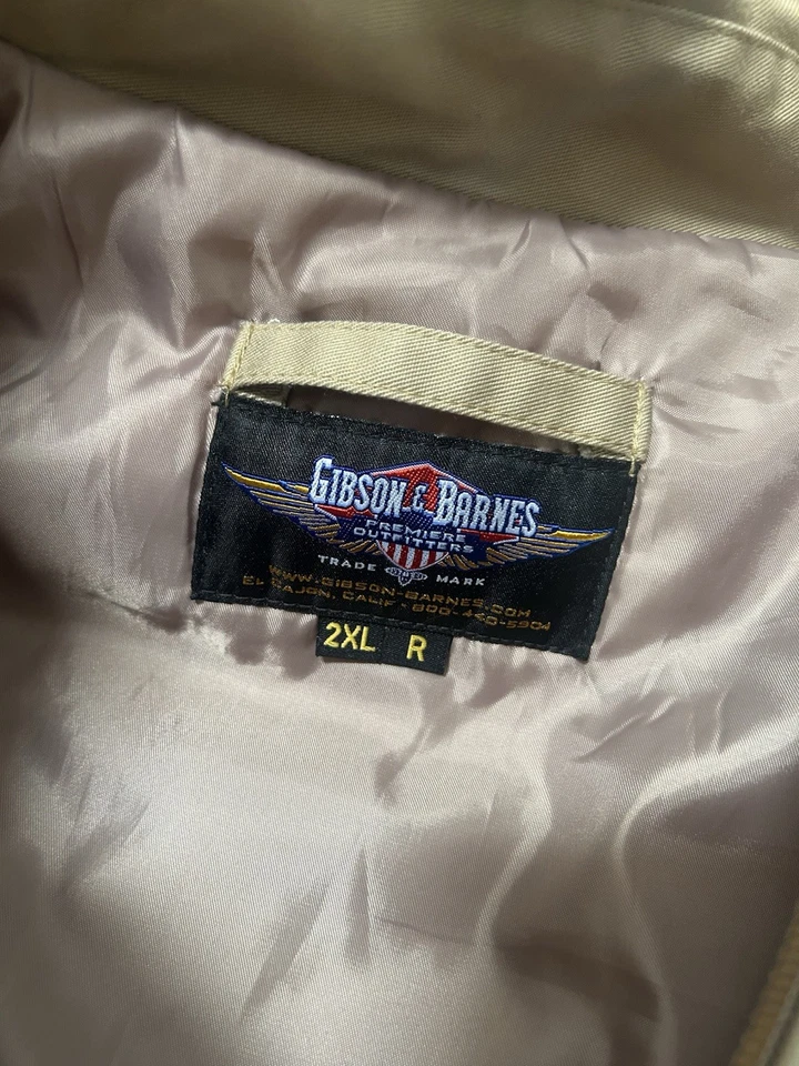 Chaqueta Gibson & Barnes Sentinel Flight Talla 2XL Caqui Vuelo Rápido Envío Gratuito Foto 4 de 4