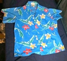 Unique Love California Floral Button Up Shirt Made In USA Size Large Vintage