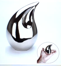 Small Teardrop Cremation Urn For Human or Pet Ashes Keepsake Memorial Urn