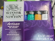 2 Winsor Newton Artisan Water Mixable Oil Paints 12 21ml - Assorted Colors