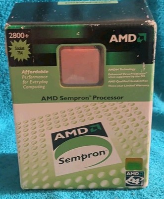 AMD Sempron 2800+ Processor Socket 754 Boxed CPU MPN 2800+ Model AMD Sempron