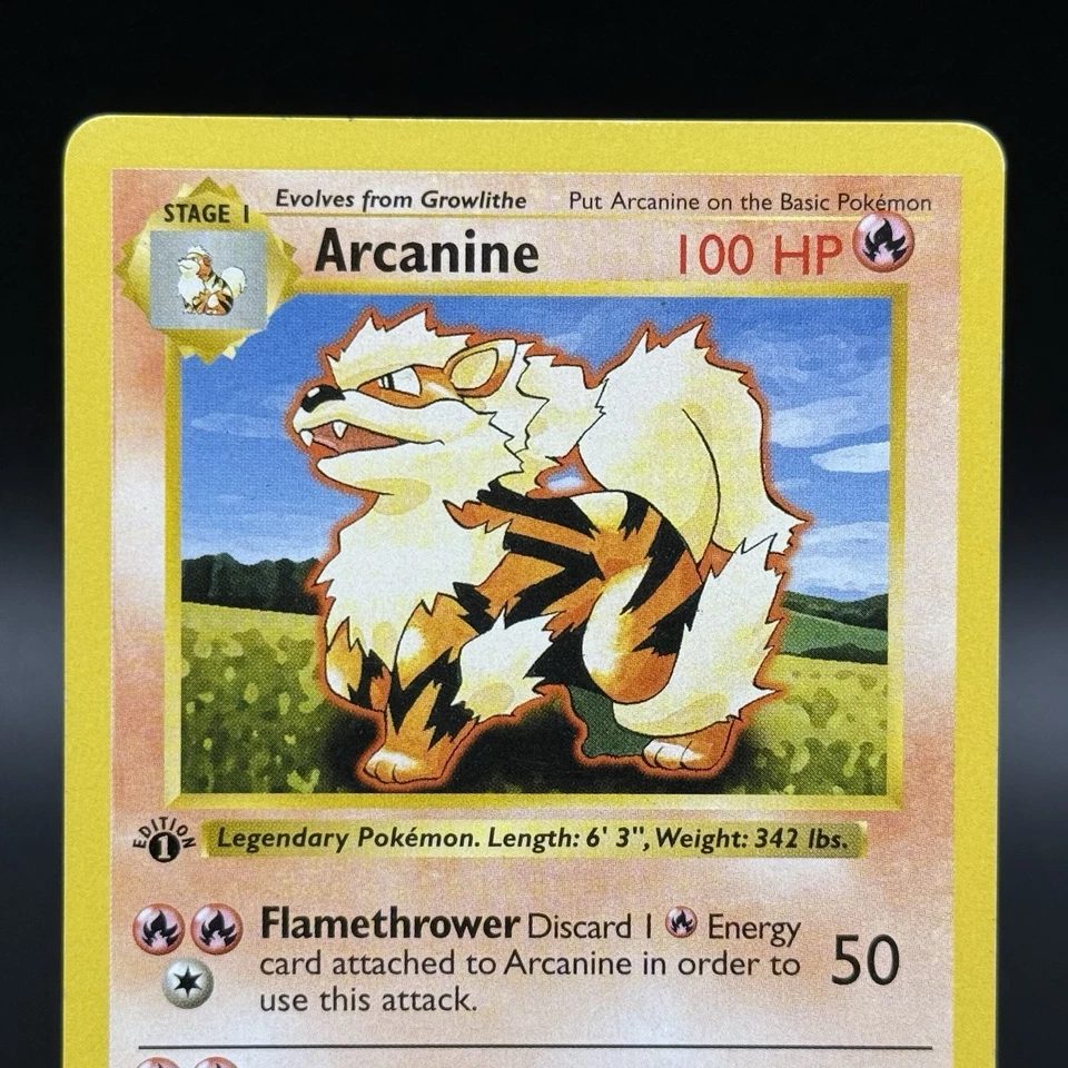 Arcanine 1st Edition #23/102 (Shadowless) Pokemon TCG Base Set LP - Image 2 of 4