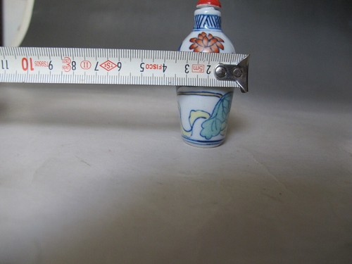 CH1076 Chinese Doucai Blue and white flower porcelain Snuff Bottle have mark - Picture 15 of 18