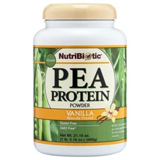 NutriBiotic Pea Protein, Vanilla, 21 Oz