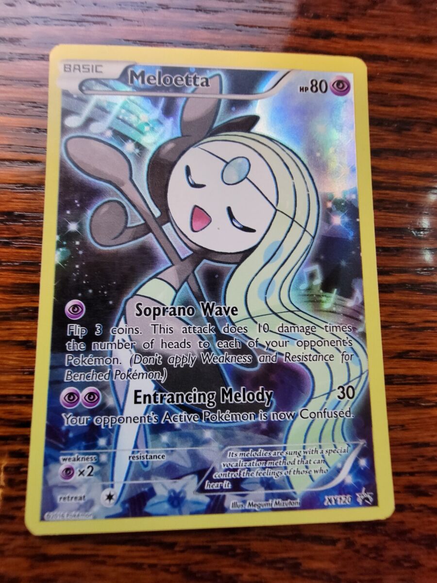 Pokemon TCG Mythical Meloetta XY120 FULL ART Black Star HOLO Promo NEAR MINT