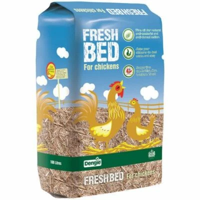 Dengie Fresh Bed Chopped Straw Chicken Hen Poultry Bedding 100l Approx. 15kg