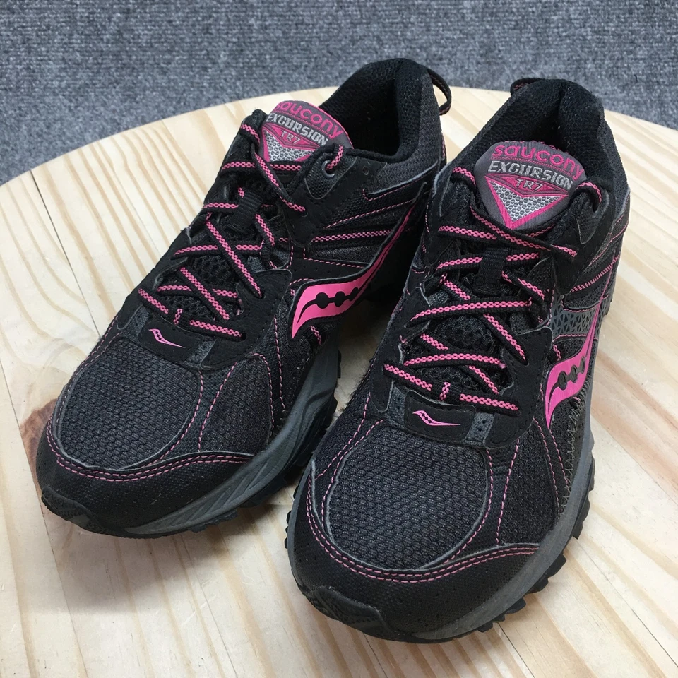 Saucony Zapatos Mujer 9 Excursion TR7 Atléticos Correr Tenis Bajos Negro Rosa Foto 4 de 4