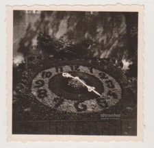 Timeless Beauty of Floral Clock Marking the Moments in Vintage Elegance Photo