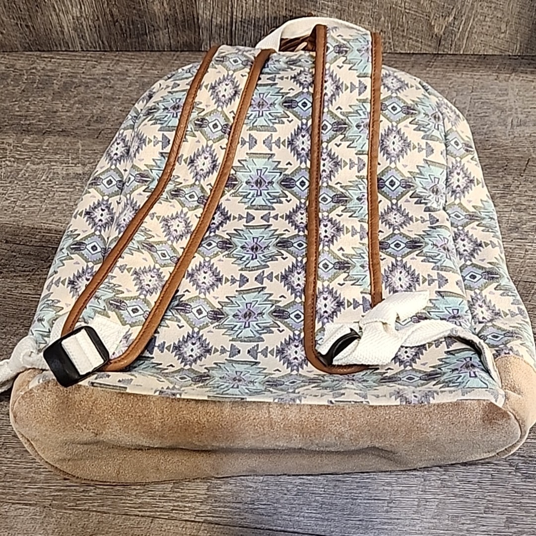 Mudd Backpack Tribal Aztec Print BACKPACK Mudd Tribal Table and Tower Aztec Navy Pink Brown  main image 2