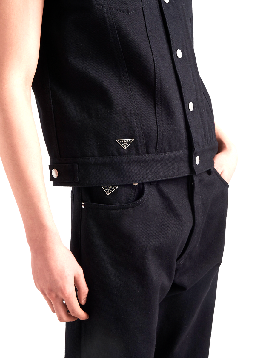 PRADA Bull Denim Metall-Dreieck Five-Pocket Straight Fit mid-Rise