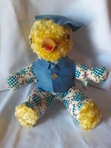 Gund Creations J. Swedlin  Duckling Rubber Beak Vintage 1950s  See Description