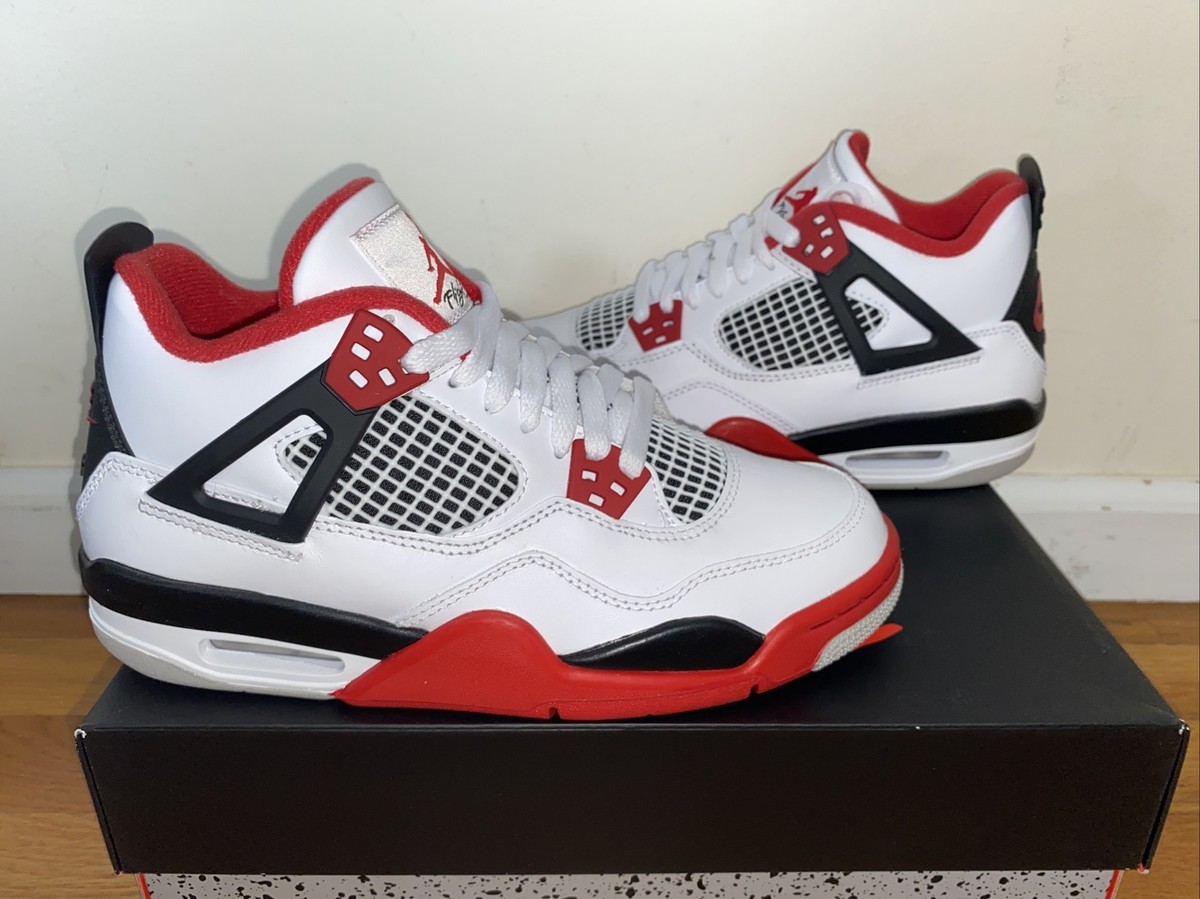 Nike Air Jordan 4 Retro Fire Red 2020 Grade School Size 5.5 GS 