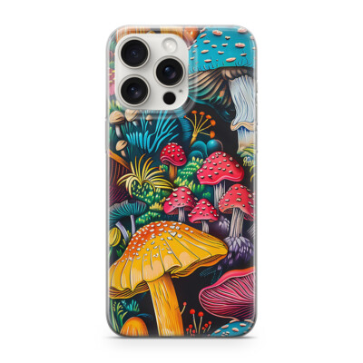 PILZE WALD Handy Hülle Schutz iphone 13 PRO MAX Motiv magic mushrooms M1
