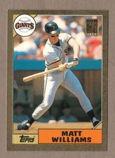 MATT WILLIAMS 2001 Topps Traded GOLD #T126 #1512/2001 1987 #129T Reprint Giants