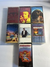 Classic Rock Cassette Tape Lot Of 7 KISS, BOWIE, BRUCE SPRINGSTEEN VAN HALEN