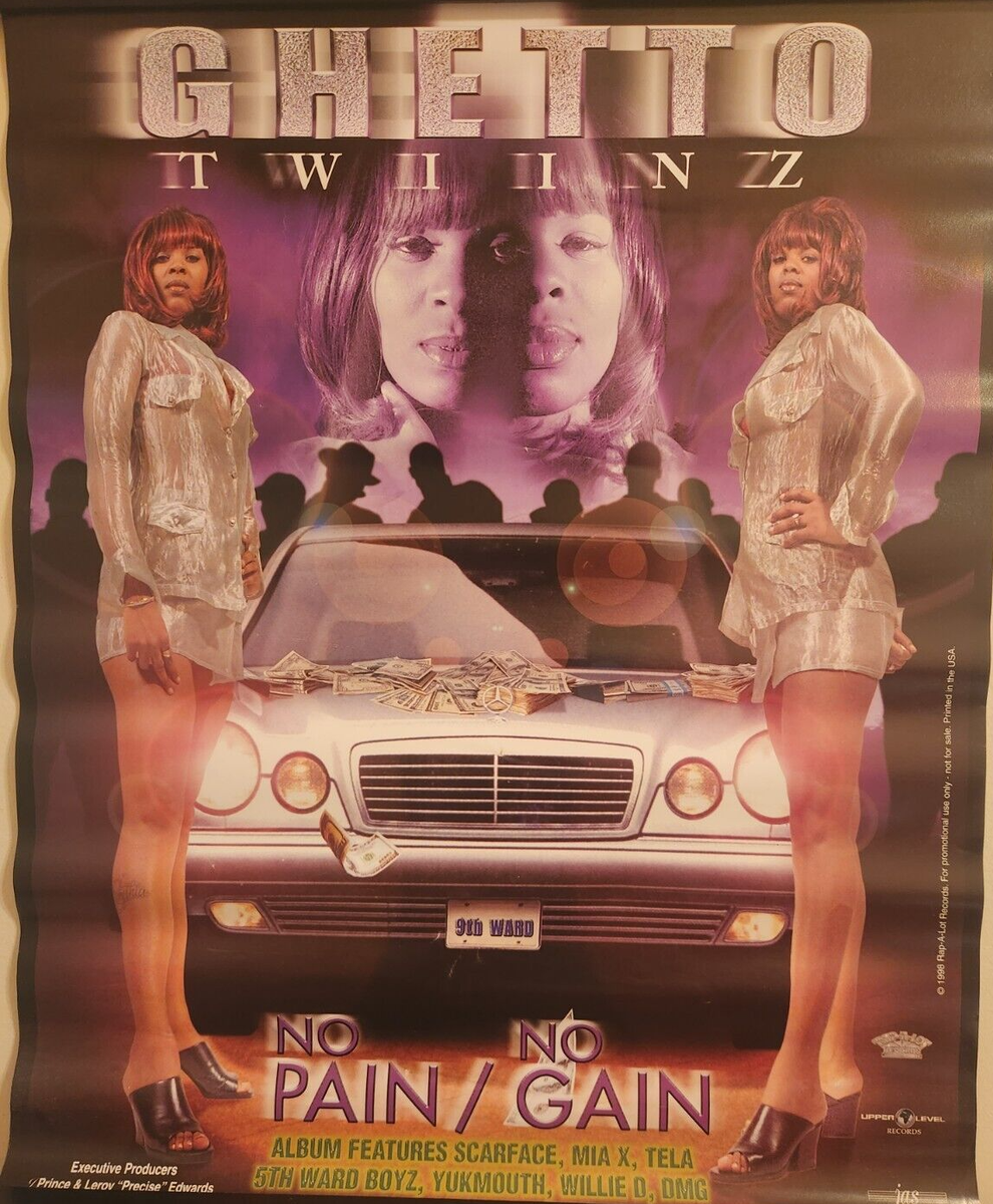 GHETTO TWINS Poster ( RAP-A-LOT Records) 1998 18X4 Rare Hard to