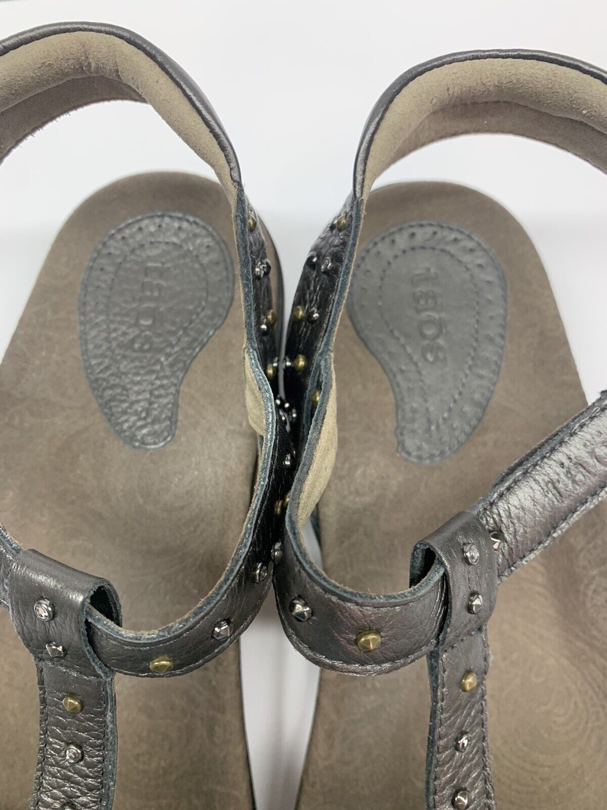 TAOS Party Sandals Womens Size 11 Pewter Grey Stu… - image 5