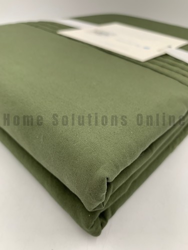 Pottery Barn Kids Enzyme Washed Percale Duvet Cover Olive Green Twin #A1342 - Picture 5 of 5