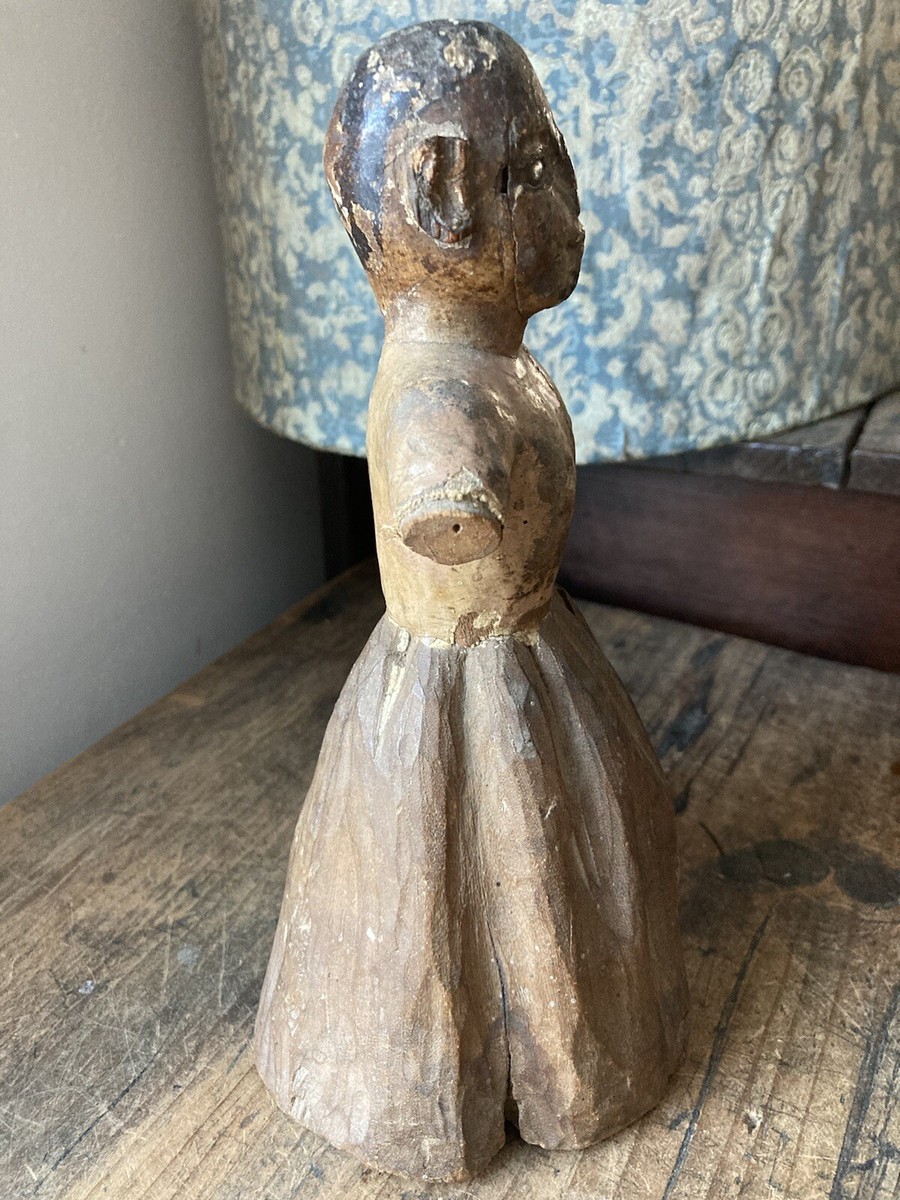 RARE Antique 18th C 1700s Carved Wooden polychrome Santos Cage