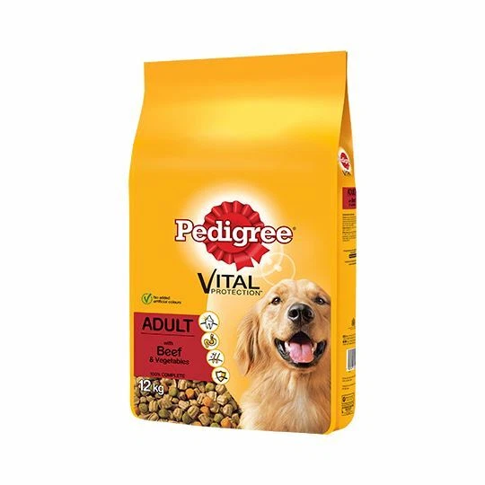 Pedigree Complete Adult Dog Diet With Beef & Veggies 12kg Dry Dog Food