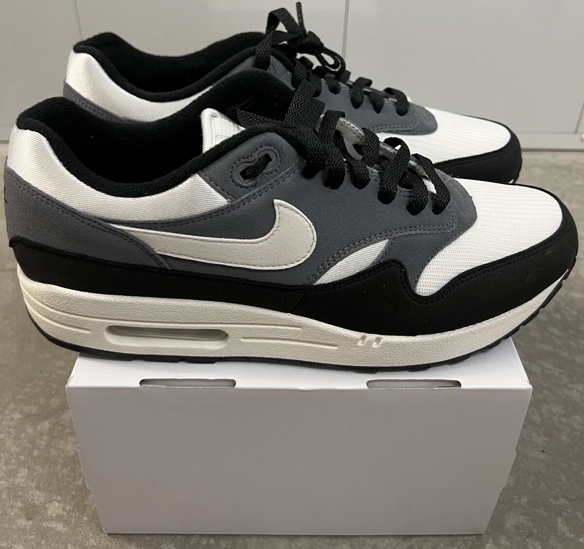 Serena zwavel Brawl New Nike Air Max 1 Black White Grey Nike By You CN9671 991 Rare Men Size 11  | eBay