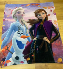 Disney Frozen 2 Anna Elsa Olaf 48in x 57in Fleece Plush Throw Blanket