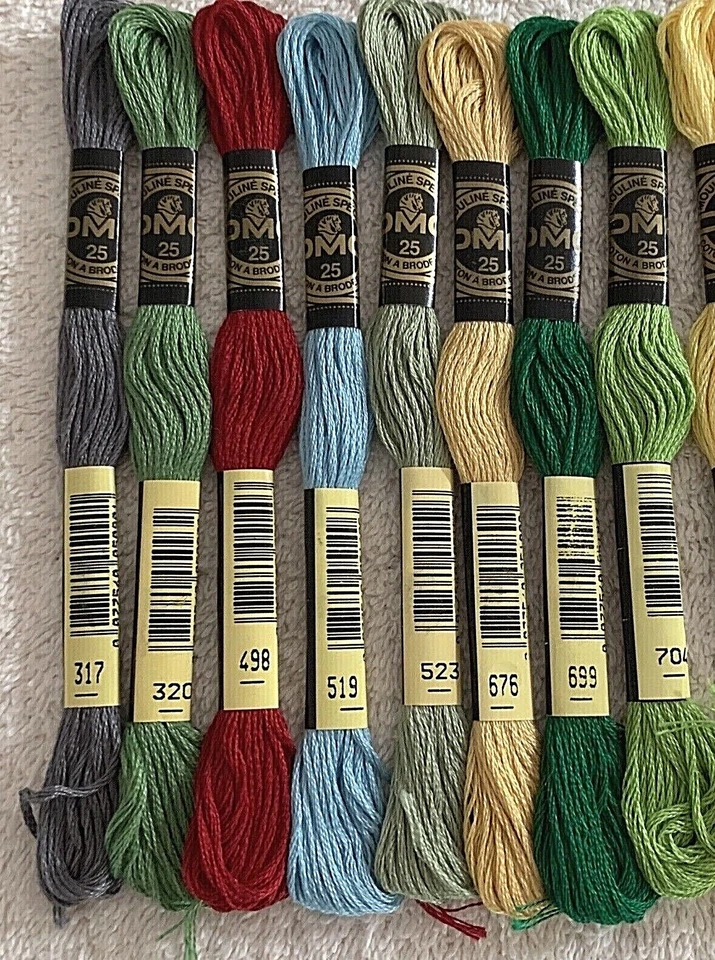 DMC Embroidery Floss Thread Cotton 8.7 Yards 25 Skeins Mixed Colors No Duplicate - Image 2 of 4