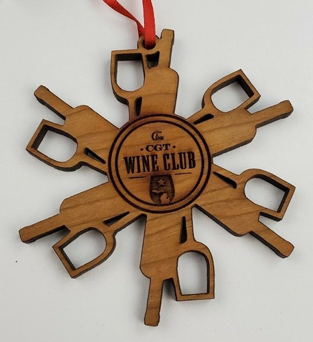 Chateau Grand Traverse Wine Club Lot Holz Flasche Glas Caddy Ornament und mehr - Bild 6 von 7