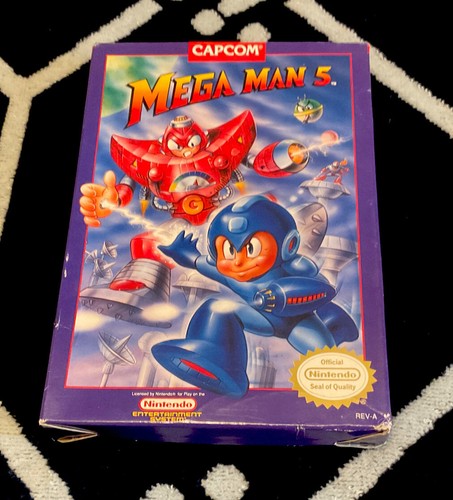 Mega Man 5 NES CIB Excellent Condition Complete W/ Box & Manual - Picture 5 of 11