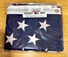 SENTINEL US FLAG 3'x5' (#35431000) Metal Grommets Made in USA Poly Cotton- NEW