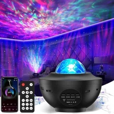 Galaxy Starry Sky Projector Ocean Star Night Light Party Speaker LED Lamp Remote