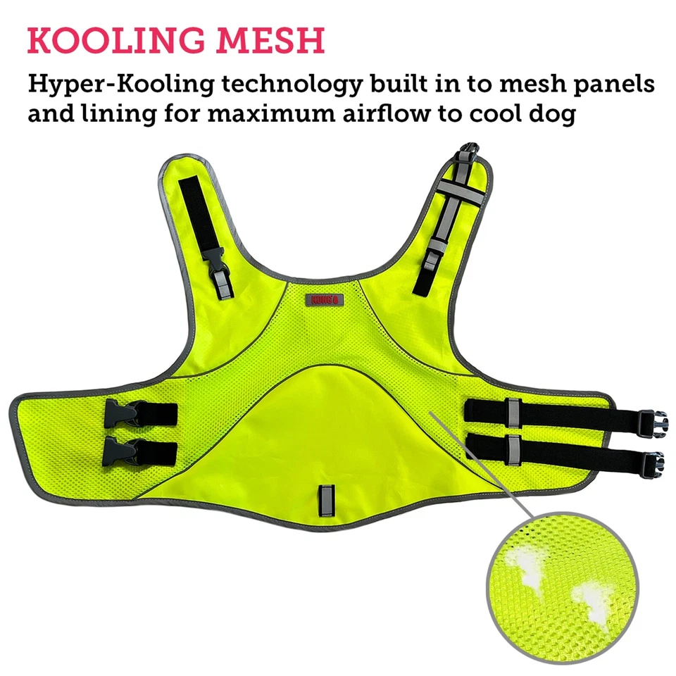 Kong Reflective Dog Vest Walking Safety Harness High Visibility Outdoor Jacket - Image 4 of 4