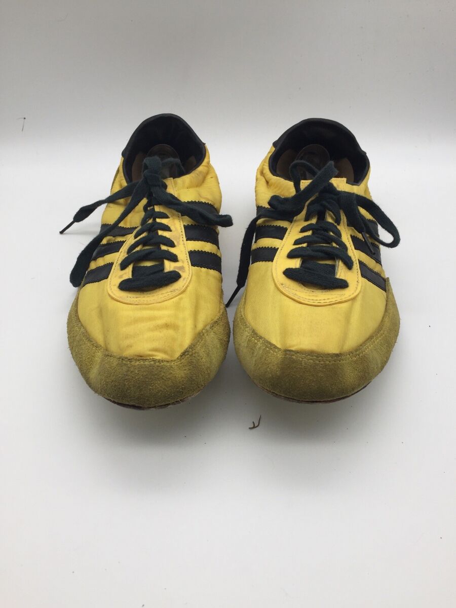 Vintage Adidas Apollo Yelliw Track Shoes From The 70s. Made Vintage Adidas Apollo Yelliw Track Shoes From The 70s. Made