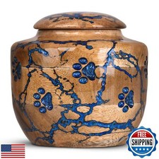 STONLIF Wood Pet Urns for Dog/Cat Ashes - Large 54 Cu/in Resin Decorative Urn