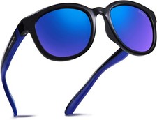 Kids Sunglasses Polarized Sport TPEE Unbreakable Flexible UV Protection Blue