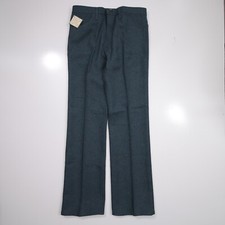 Vintage Wrangler Mens Pants Polyester 34x32 Rancher Blue 82HU Western USA Made