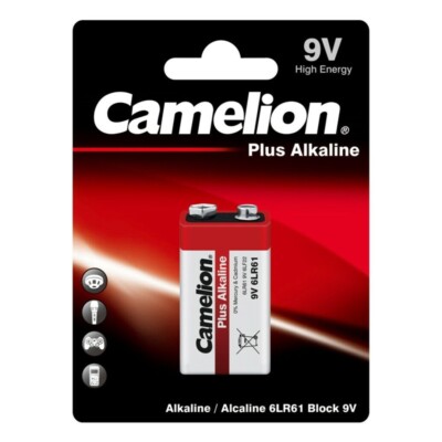 6LR61 Alkaline-Plus-Batterie 9 Volt 9V-Block MN1604 6LF22 Blisterpack Camelion