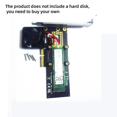 Ngff M.2 Nvme Ssd To Pcie X4+Fan Adapter Lane Host Adapter Converter Card - Photo 5/8