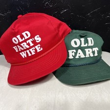 Vintage 80s Old Fart Farts Wife His/ Hers Trucker Hats Cap couples marriage