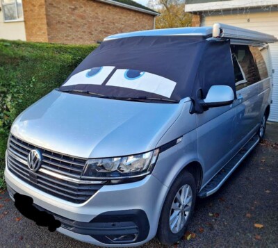 ZAYMDO Internal Thermal Blind Set Replacement For VW T5 T6, Window Front Screen Cover 100% Black Out Sunshade Wrap Windscreen Cover