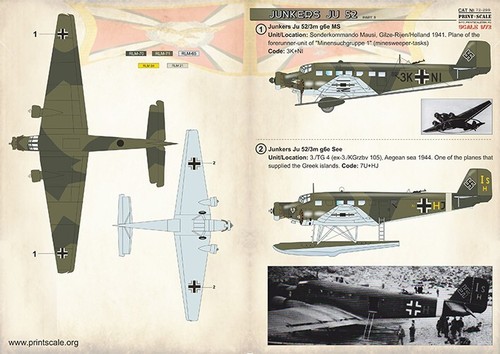 Calcomanía impresa escala 72-299 para avión 1:72 Junkers Ju 52 parte3 calcomanías tobogán acuático - Imagen 2 de 12