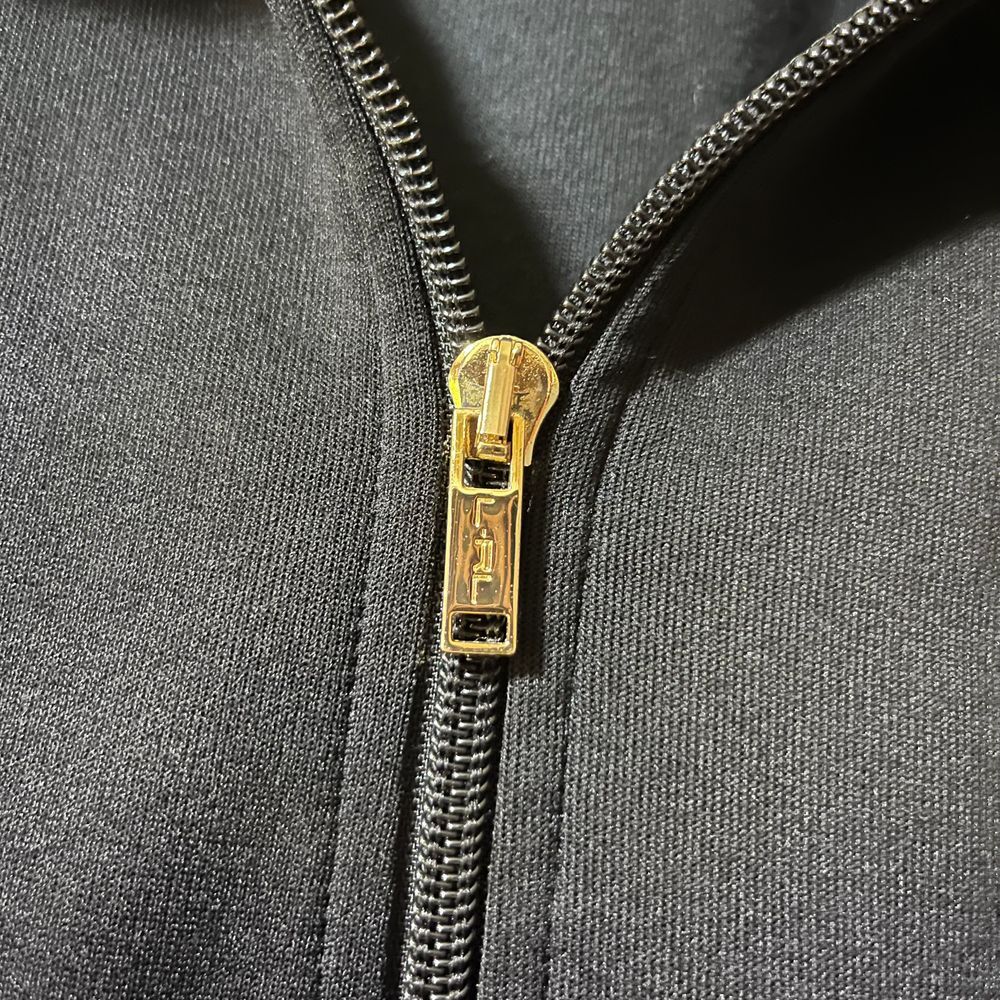 LRL Ralph Lauren Jacket Large Black Gold Large Crest Full Zip Sweater Preppy thumbnail 4