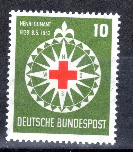 Federal Germany 1953 Red Cross (Henri Dunant) No.50 Full Rubber MNH