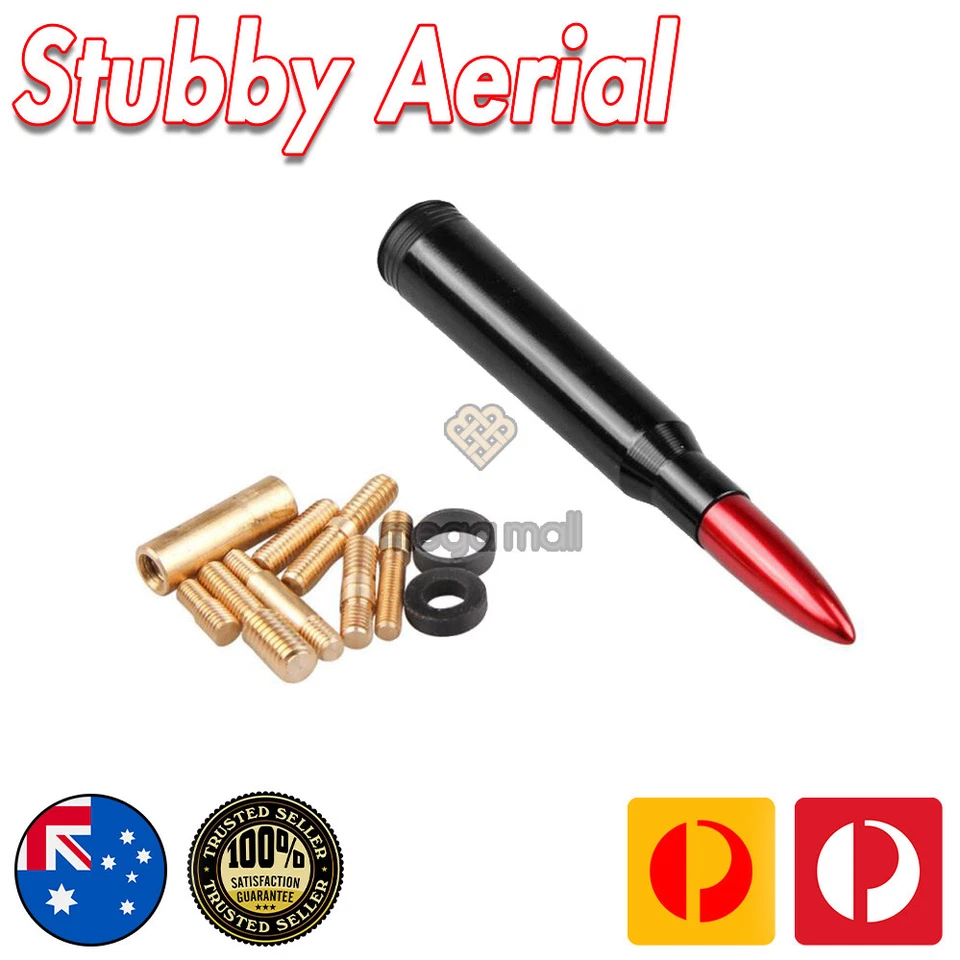 Antena Corta Bala ROJA para FORD F 150 RAPTOR F-150 250 350 Super Duty 50 CAL Foto 2 de 4