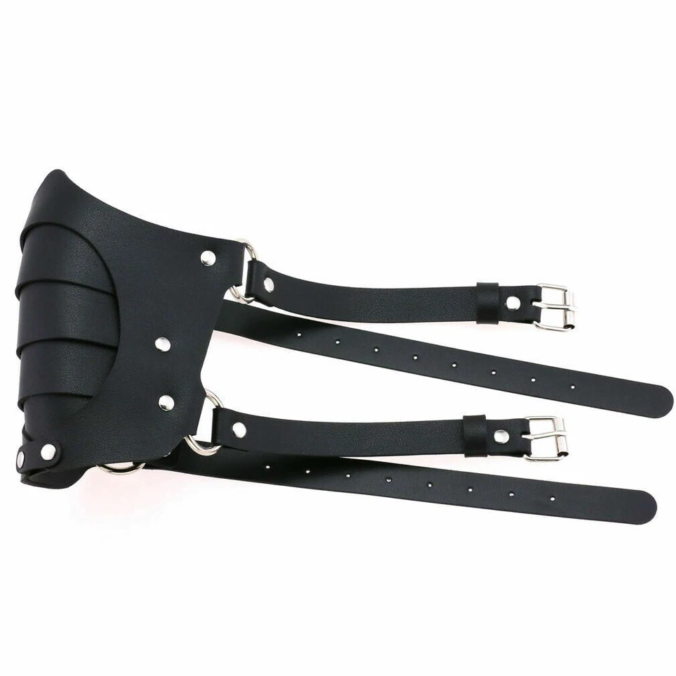 Mascarada Gótica Fetiche Cuero PU Máscara Facial Juegos con disfraces Punk Fiesta Juego de Rol Accesorios Foto 4 de 4