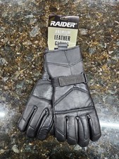 Raider Leather Insulated Gloves Long Cuff Adjustable Strap