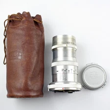 Zeiss-Opton Sonnar 135mm f/4 Red T Lens for Zeiss Ikon Contax + Case, Cap - Haze