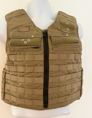 #ad SAFARILAND Oregon City Armor Plate Carrier Front Open M L 2214 2215 Tan Molle $90.00